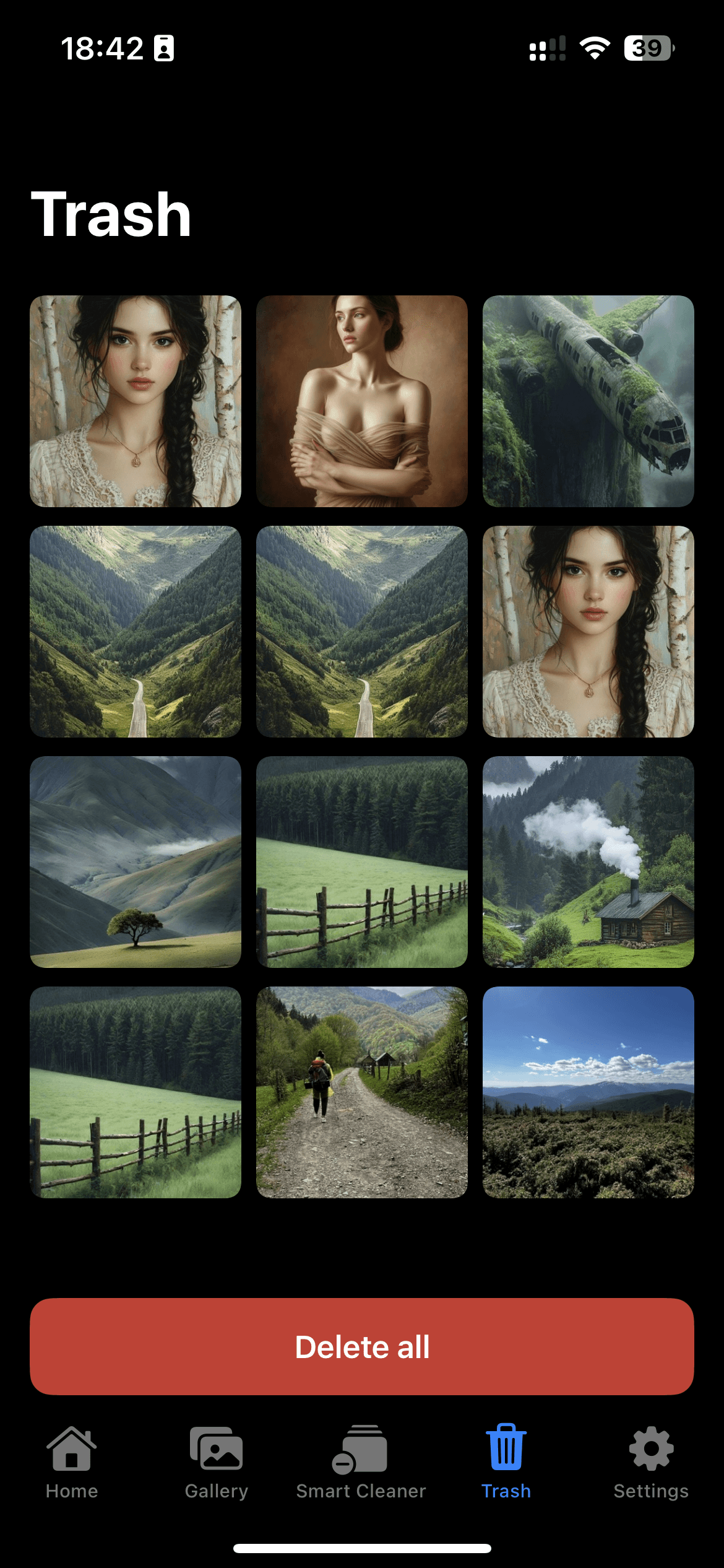 Gallery Cleaner results screen