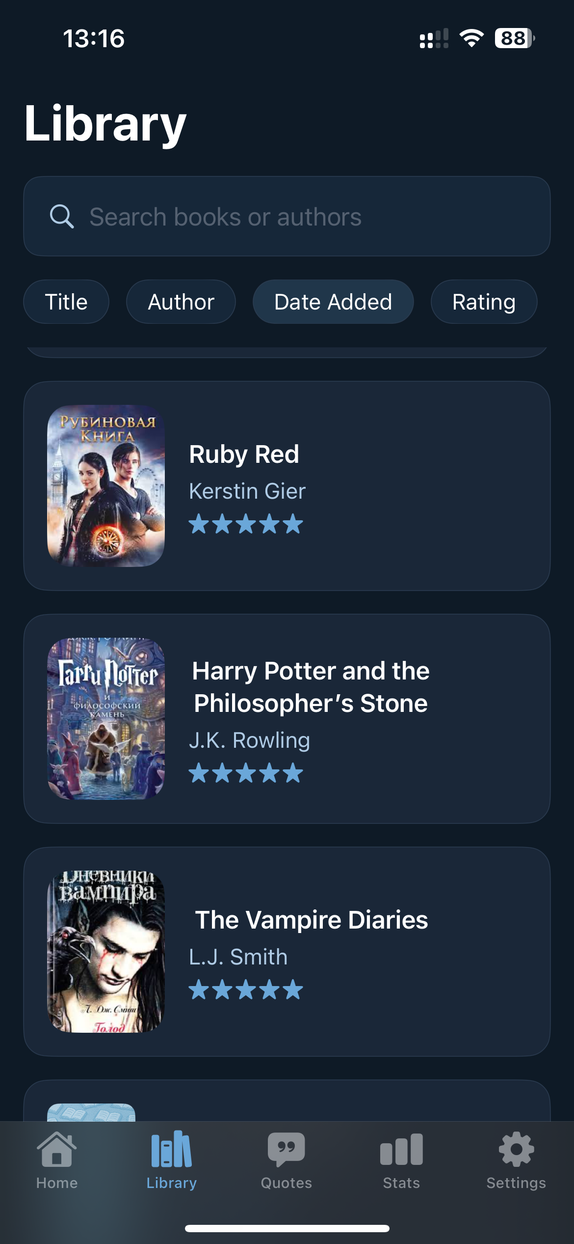 Rating view